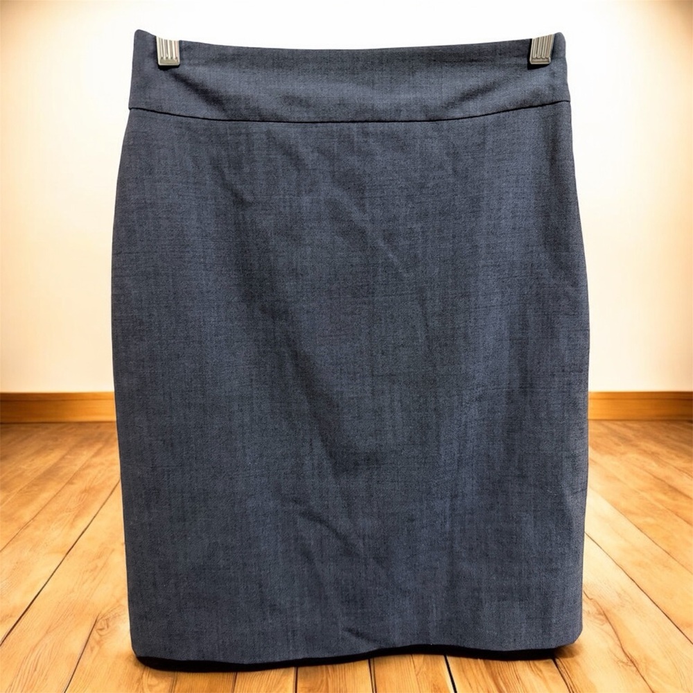 Banana Republic Charcoal Navy Blue Pencil Skirt